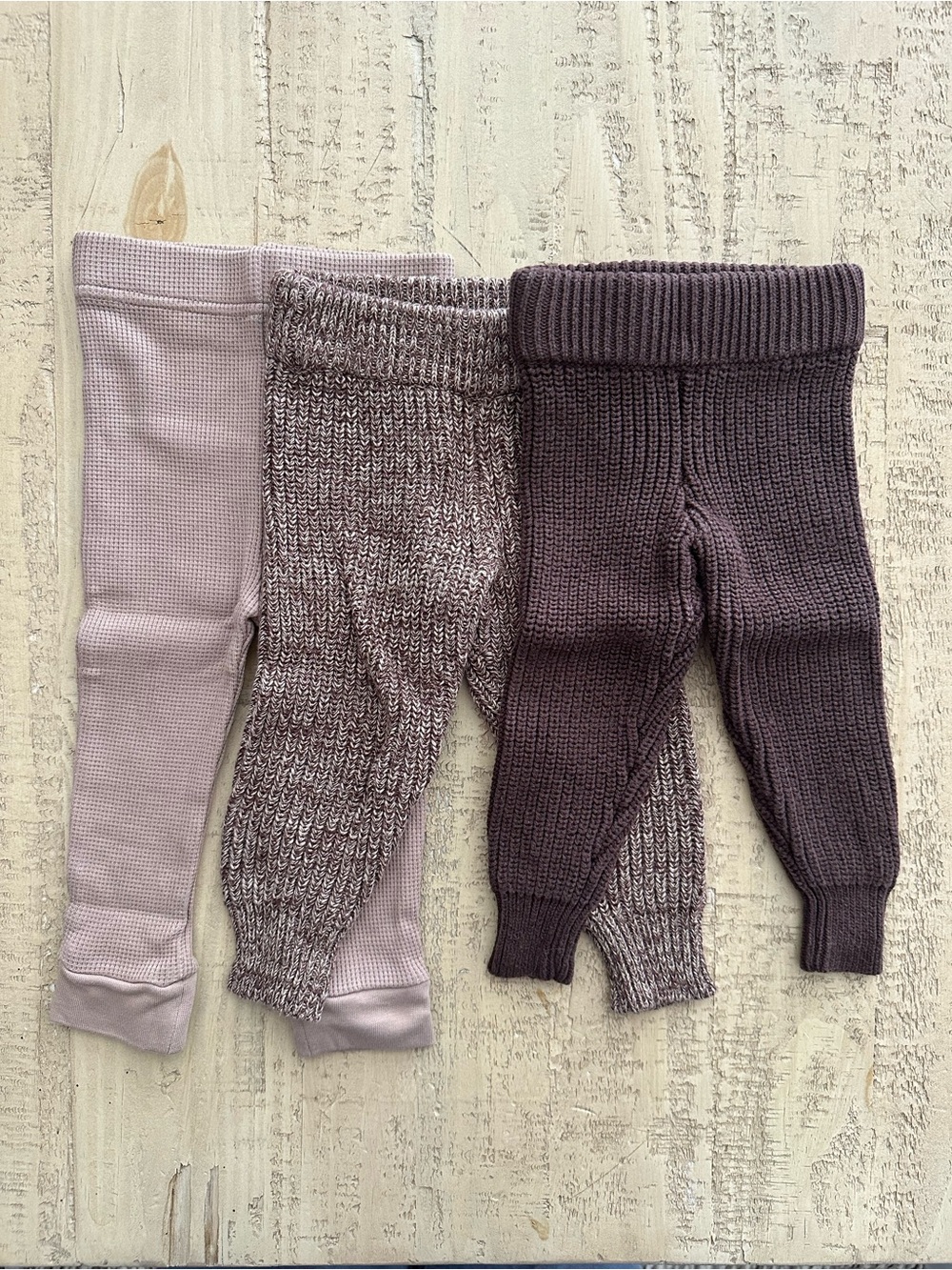 goumikids Knit & Thermal Baby Pants, Set of 3, 0-3M